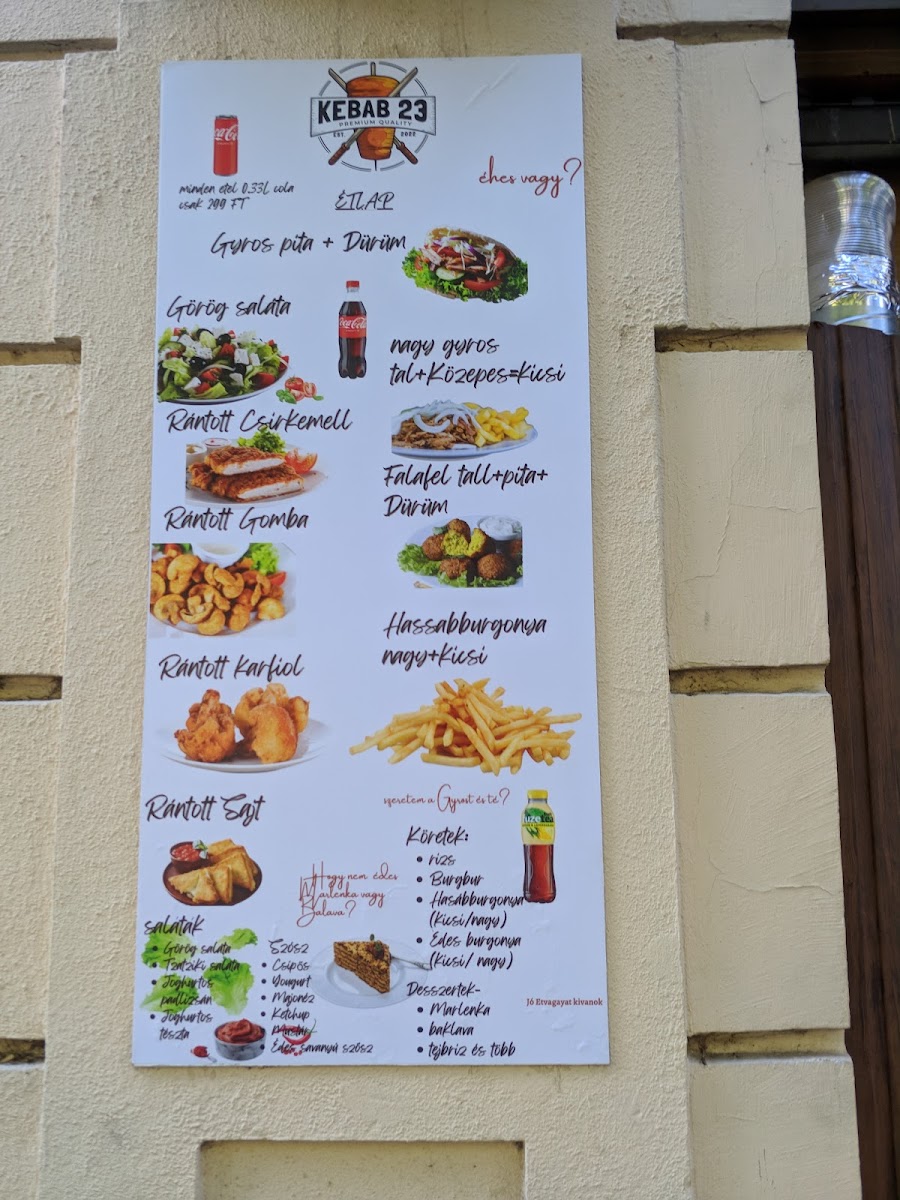 Menu Kebab 23 Soroksár-3